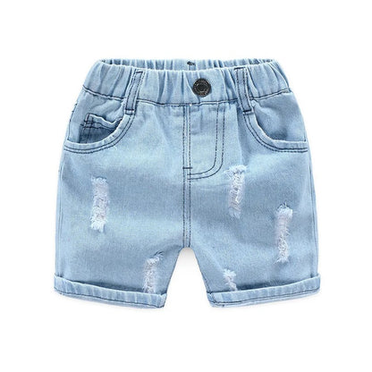 Kindershorts, Kleinkind-Shorts, Kindershorts 2–9 Jahre, Sommer-Baumwollshorts mit Anker-Motiv, Strandshorts für Jungen, Freizeit-Caprihosen, Babykleidung