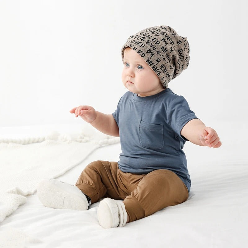 Baby-T-Shirt mit kurzen Ärmeln aus Bambusfasern, Sommerkleidung für Jungen und Mädchen, Babyhosen mit hoher Taille, Kleidung für Neugeborene, Oberbekleidung