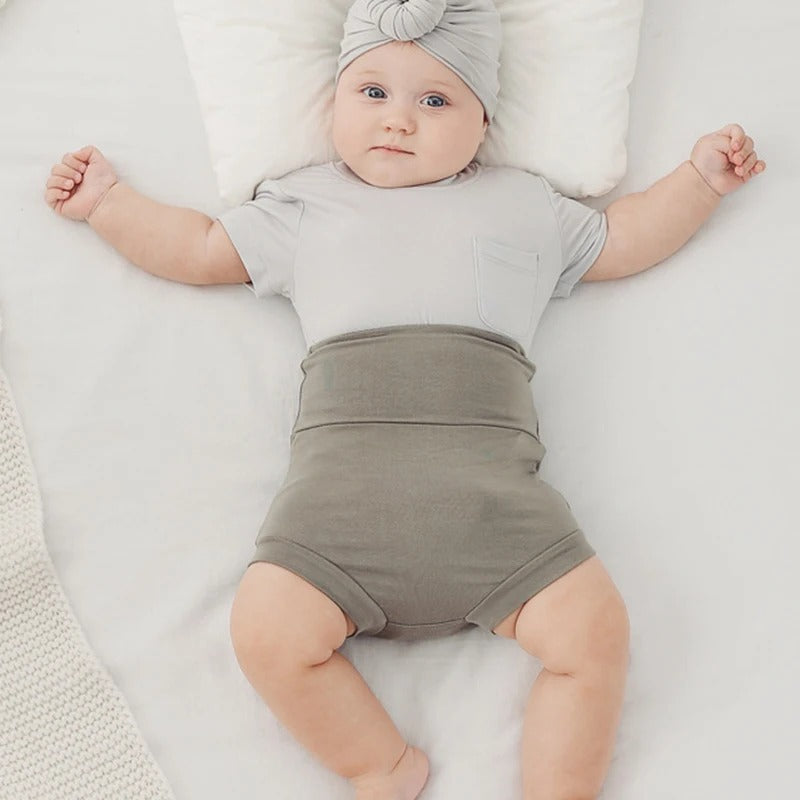 Baby-T-Shirt mit kurzen Ärmeln aus Bambusfasern, Sommerkleidung für Jungen und Mädchen, Babyhosen mit hoher Taille, Kleidung für Neugeborene, Oberbekleidung