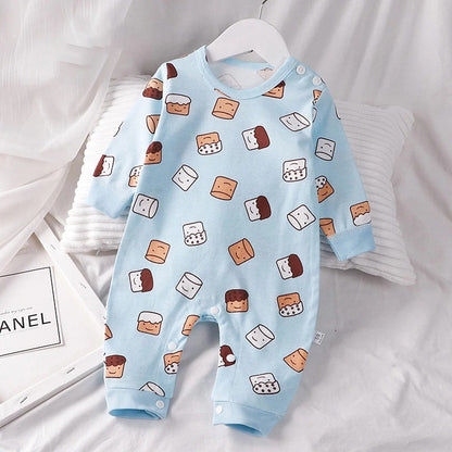 Baby-Strampler – Weicher Baumwoll-Strampler für Jungen, süßer Strampler für Mädchen mit Cartoon-Motiv, 0–18 Monate, Baby-Strampler, Babykleidung, Babybedarf