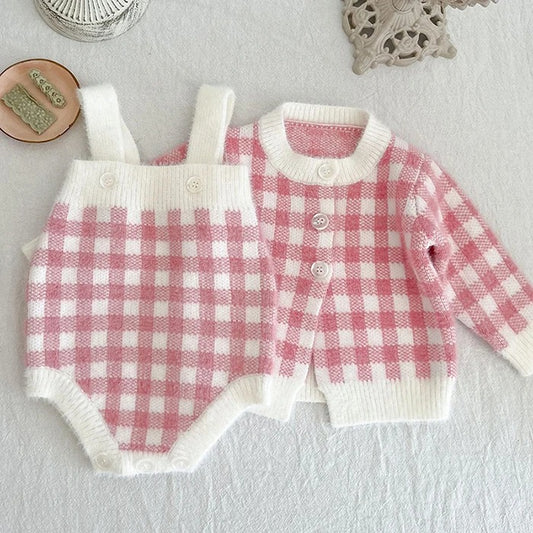 Strick-Kombinationen für neugeborene Mädchen für Herbst und Winter
