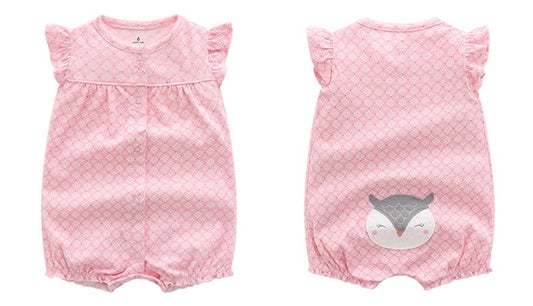2 Stück/Set Marken-Sommerkleidung für Baby-Mädchen, Baumwoll-Strampler, Babykleidung, kurzärmelig, Kleidung für Baby-Jungen, 0–24 Monate, Baby-Strampler